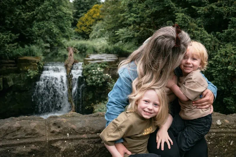 Family photos in Jesmond dene in Newcastle