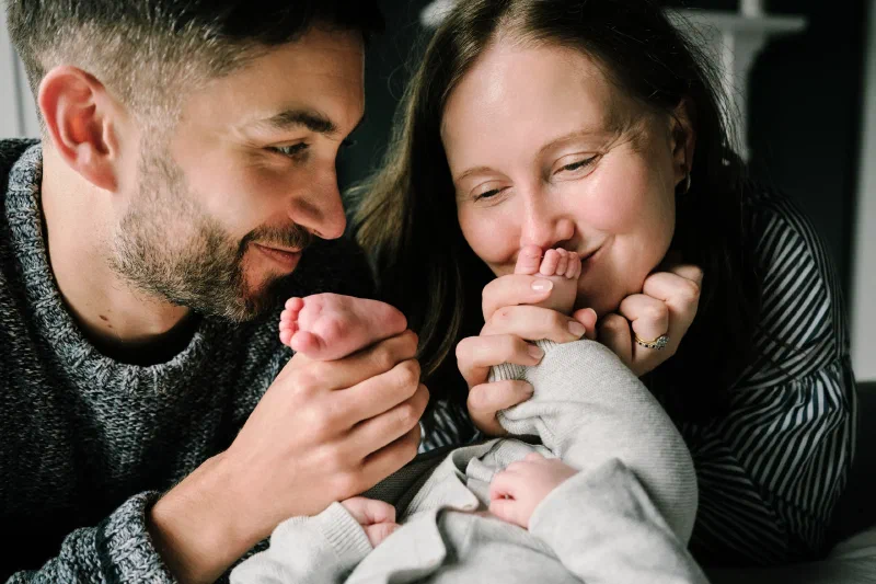 Natural Newborn Photography at Home in Gosforth Newcastle Upon Tyne North East England