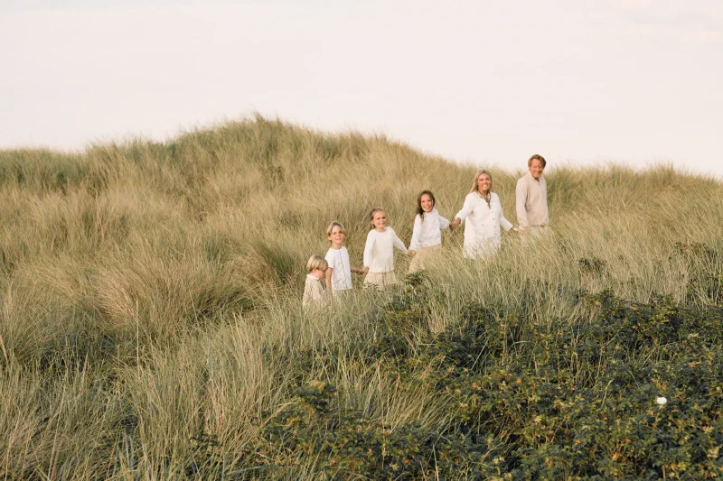 Sunset Family Photoshoot on a Northumberland Beach