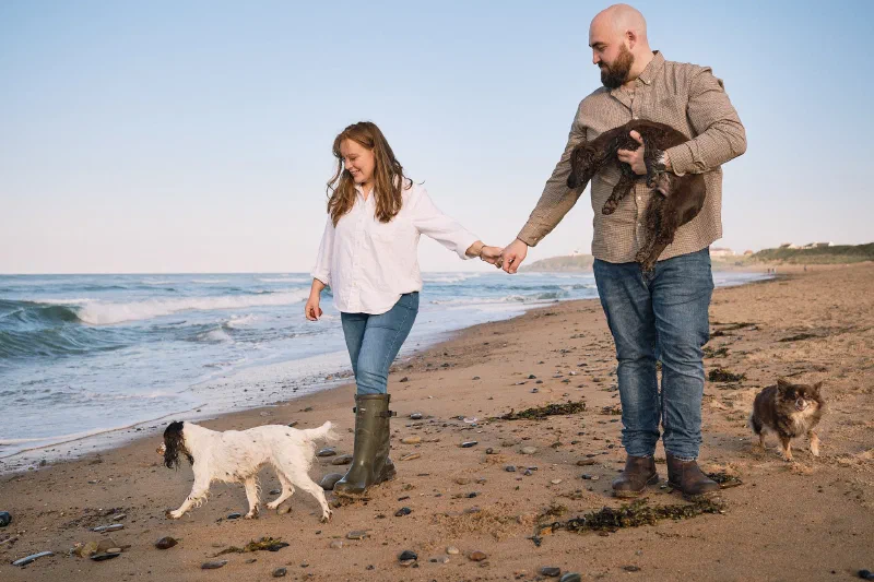 beach maternity photography Northumberland